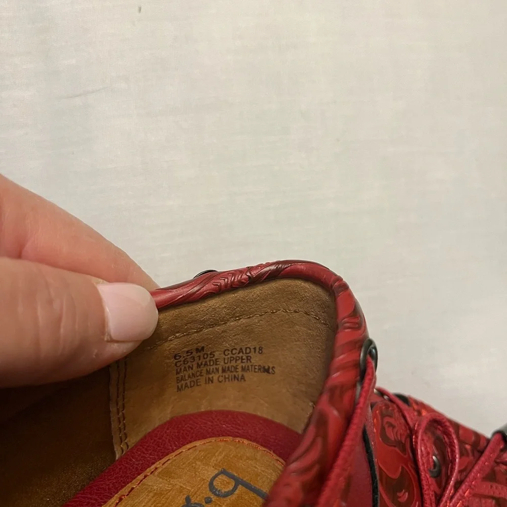 B.O.C. Red leather Moccasins